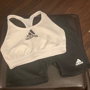 Adidas Sports Bra Sz L and Shorts Sz M sold as set